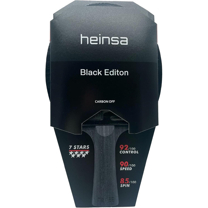 Тенісний стіл Heinsa Carbon Profi Black Edition: професійний стіл для змагань з ITTF, ручка з лихтенштейну, преміум-якість, у комплекті м'ячики та упаковка