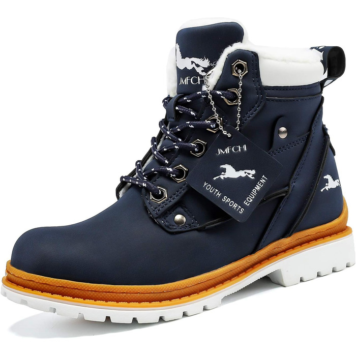 Дитячі зимові черевики JMFCHI для ходьби та трекінгу: теплі, з антиковзким покриттям, розмір 36 EU, блакитні
