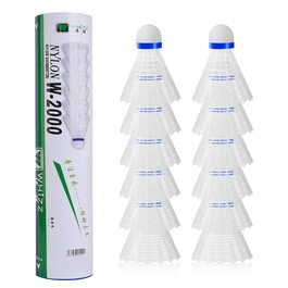 Воланчики для бадмінтону WHiZZ Nylon (12 шт.), білі - для початківців та аматорів