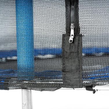 Батут для дітей Salty 140 см з сіткою, захистом та блискавкою, блакитний (для дому та вулиці)