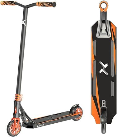 Трюковий самокат XSKIP 36' Pro для підлітків та дорослих, 120 мм алюмінієві колеса, помаранчевий