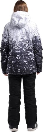 Жіночий гірськолижний костюм GSOU SNOW 2 частини: куртка та штани - водонепроникний, вітронепроникний, дихаючий, з утепленням, з капюшоном, Bergfrost + Чорний, розмір M