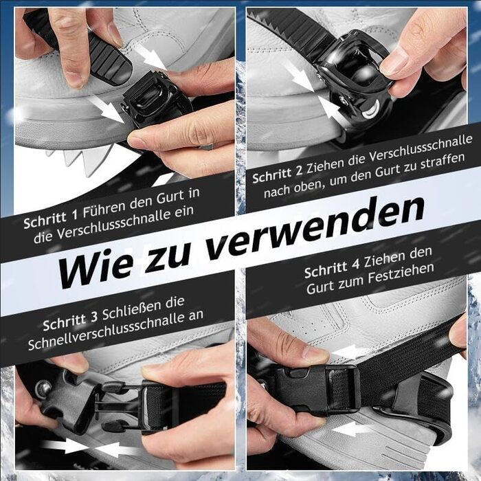 Снігоступи GYMAX 53/63/76 см з алюмінію, розмір 35-45, з підйомником, 2 палиці та сумка, комплект снігоступів для чоловіків та жінок (63 см, сріблястий сплав)