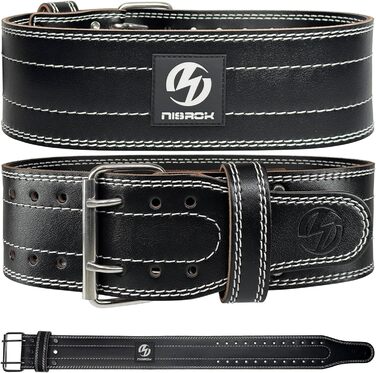 Планка для важкої атлетики з натуральної шкіри (6 мм) – унісекс, для силових тренувань, присідань, з підтримкою попереку | Регульована, підходить для різних вправ (Small, Білий/Опунтовий сад)