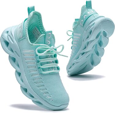 Кросівки для бігу DANNTO - чоловічі та жіночі кросівки, спортивне взуття для фітнесу, занять на вулиці, повсякденного носіння. Легкі, дихаючі, з антиковзкою підошвою. Розмір 44 EU, кольори: чорний, білий, блакитний.