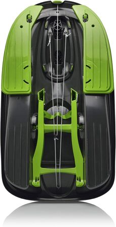 Гізмо Райдерс - двомісний санки для катання на снігу з диференціальним керуванням та низьким гальмом, Stratos Mystic Green