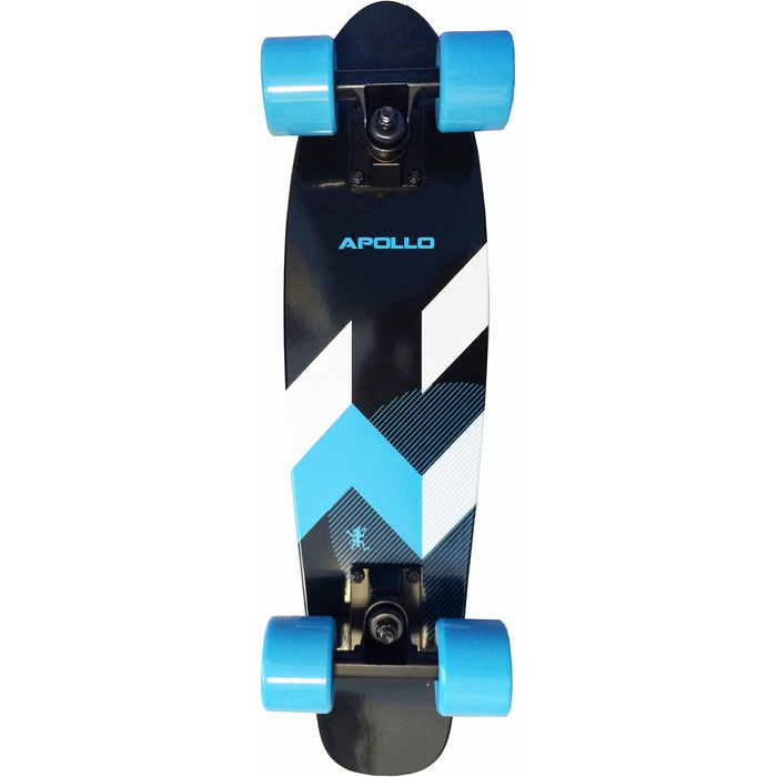 Скейтборд Apollo Fancy Vintage Mini Cruiser 22.5'' з дерев'яною декою, для дітей від 8 років, з LED колесами або без, повністю зібраний