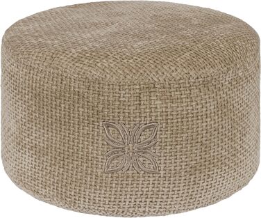 Крісло для медитації Cushy™ - кругле, 10/15 см, з льонованої тканини, з наповнювачем з пшениці. Килимок для медитації та релаксації. Зроблено в Німеччині (15 см, Smoky Biscuit)