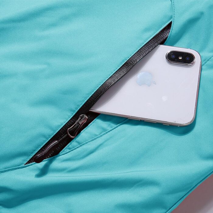 Жіноча лижна куртка BenBoy: водонепроникна, вітрозахисна, тепла, з флісовою підкладкою, дихаюча, для туризму та активного відпочинку, з капюшоном, колір: блакитний