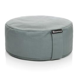Йога-подушка BODYMATE, діаметр 31 см, висота 13 см, з наповнювачем з лушпини гречаного зерна, знімний чохол з 100% бавовни, для медитації та сидіння (Cool Grey)