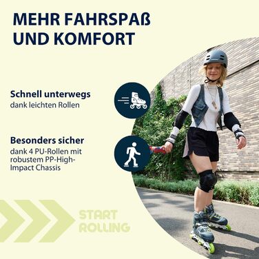 Інлайнери Hudora Mia/Leon - роликові ковзани для дітей та дорослих, регульовані, кольори та розміри 33-36