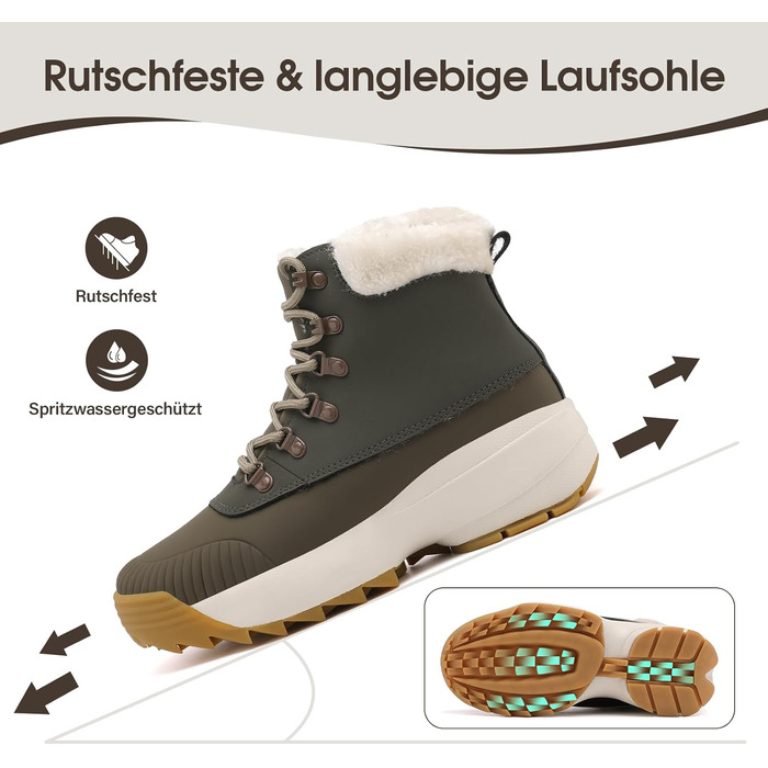 Зимові шкарпетки-черевики для жінок, водонепроникні, утеплені, зелені, розмір 37-42