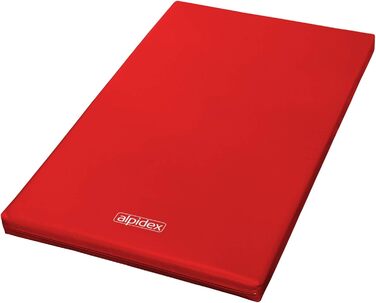 Гімнастичний мат ALPIDEX 200x120x8 см, м'який, з антиковзаючим дном, червоний