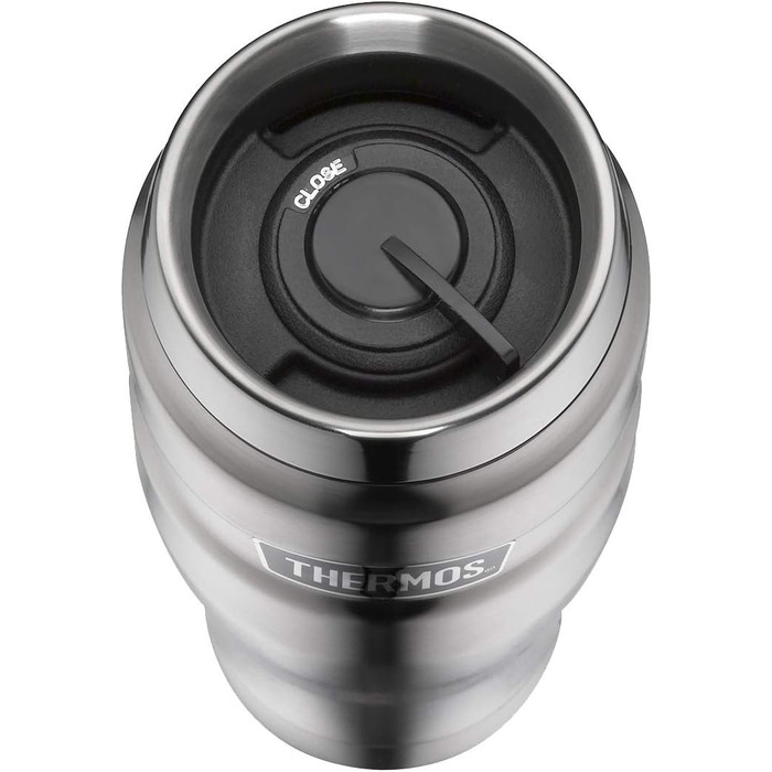 Термос і термочашка THERMOS Stainless King, нержавіюча сталь, 1,2 л + 470 мл, ізольовані, герметичні, для кави, підходять для посудомийки