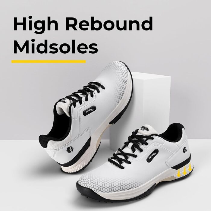 Гольф-взуття FitVille для чоловіків з широкою стопою, сірі та білі, розмір 40-49, X-широкі, дихаючі, на шнурівці