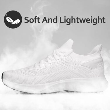 Чоловічі спортивні кросівки Giniros Slip-on: легке дихаюче взуття для бігу, тенісу та повсякденного носіння, білі, розмір 44 EU