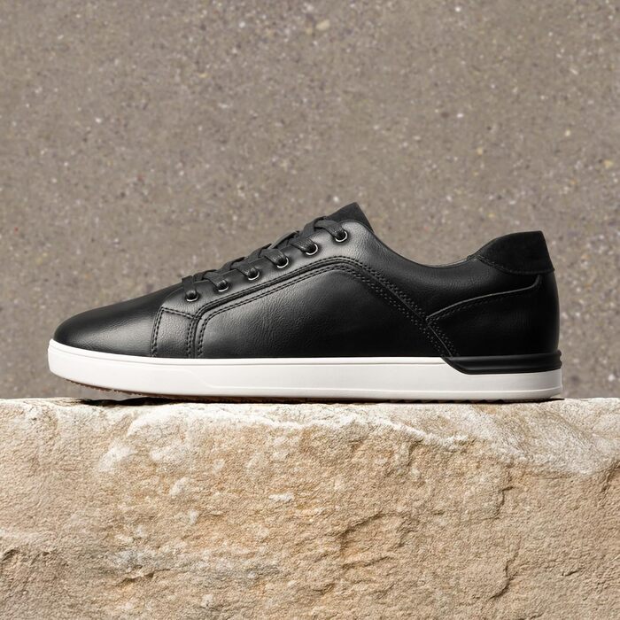 Чоловічі повсякденні кросівки Bruno Marc Casual Sneaker — легке низьке взуття, дихаючі та зручні туфлі для прогулянок і подорожей, чорні (розмір 44.5 EU, широка колодка)