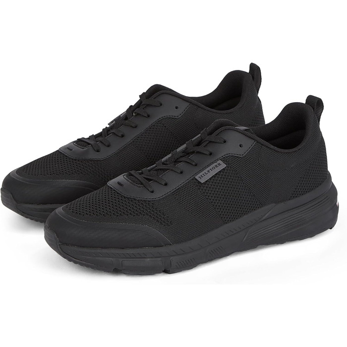 Кросівки Tommy Hilfiger Runner для чоловіків, чорні, легкі, з сучасного трикотажу, розмір 40 EU