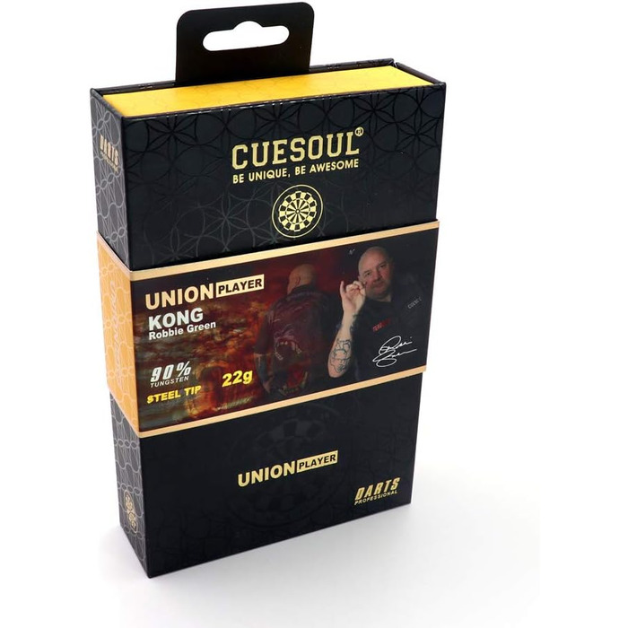 Дартс набір CUESOUL 90% вольфрам, 22г/23г/24г, сталева серія
