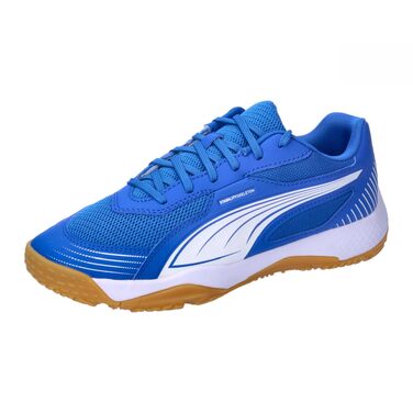 Дитячі унісекс кросівки для залу Puma Solarflash III Jr Indoor Court Shoe, синій/білий, розмір 28 EU