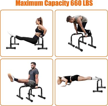 Паралелетки для віджимань та висіння, фітнес обладнання для дому та вулиці, Heavy Duty, протиковзаюча поверхня