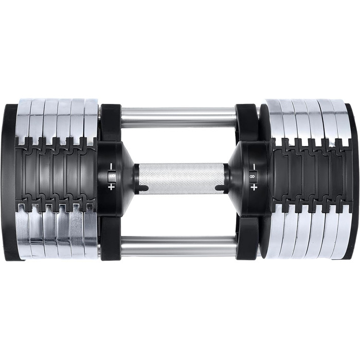 Регульована гантель - гантель з підставкою, компактна гантель для жінок та чоловіків, тренування та фітнес вдома, 6 рівнів ваги 2-24 кг