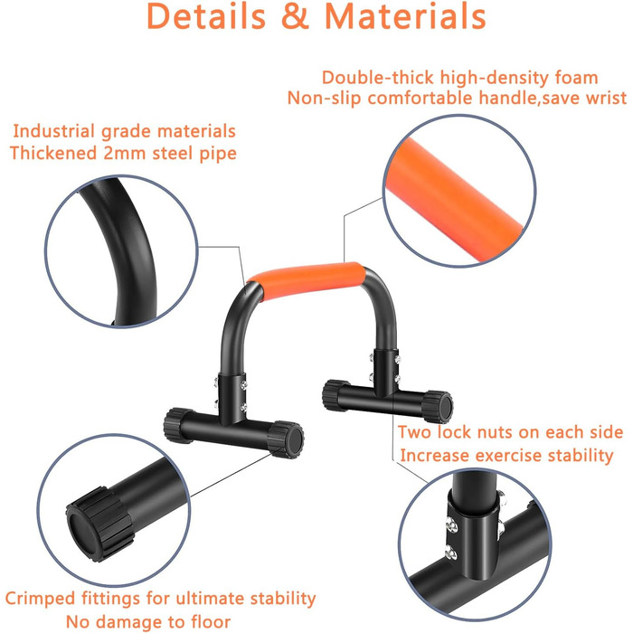 Паралелепіди з неслизькими ручками, 42 см, сталеві, для калістеніки, фітнесу, стійки для перекидів та віджимань