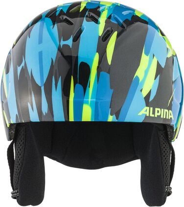 Гірськолижна маска ALPINA PANOMA MAG. Q з незапотіваючими, ударостійкими змінними лінзами OTG, 100% UV-захист, для дорослих, неон-синьо-зелена, 46-51 см