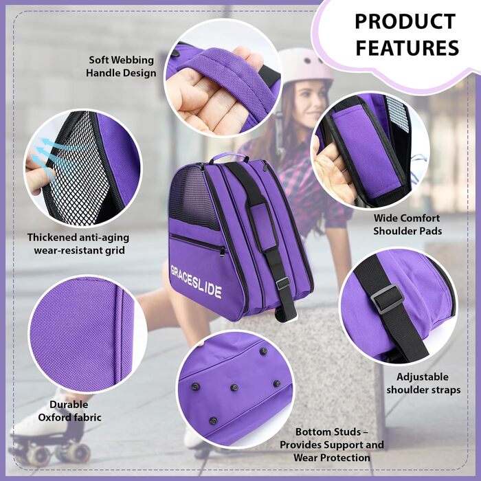 Сумка для роликів, ковзанів та скейтборду для дітей