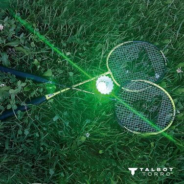 Набір для бадмінтону Talbot Torro Magic Night: 2 ракетки, 2 світлодіодні волани для гри вночі, у якісній сумці