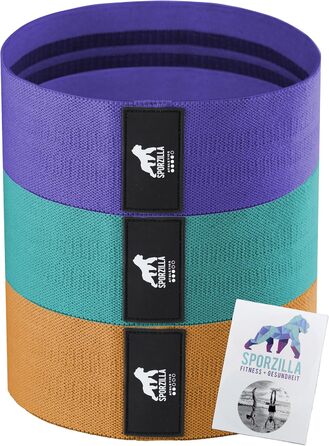 Спортивні еластичні стрічки Sporzilla® Booty Band для тренування сідниць - набір фітнес-стрічок для будь-якого рівня: реабілітація, просунуті та професіонали