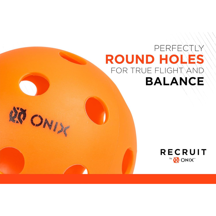 М'яч для піклболу Onix Recruit для приміщень, ігровий, з посиленим зварним швом