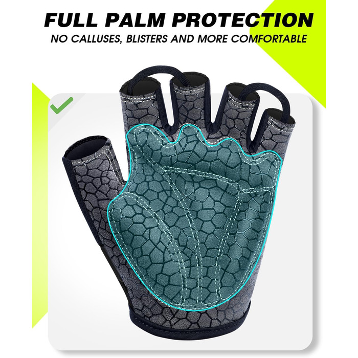 Рукавички для велосипеда Mountainbike, напівпальцеві для їзди на велосипеді, з амортизуючим вкладишем, чорні, L