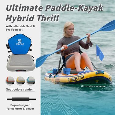 iTAOSTAR Надувна SUP-дошка 86/89 см, екстраширока, для початківців, з комплектом аксесуарів, універсальна для йоги та серфінгу
