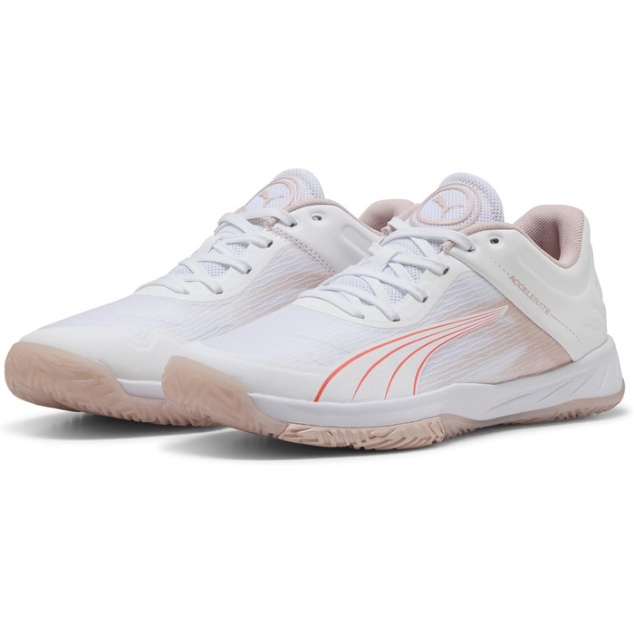 Жіночі кросівки PUMA Accelerate Turbo W+ для залу, 37 EU, білий, червоний, рожевий кварц, альпійський сніг