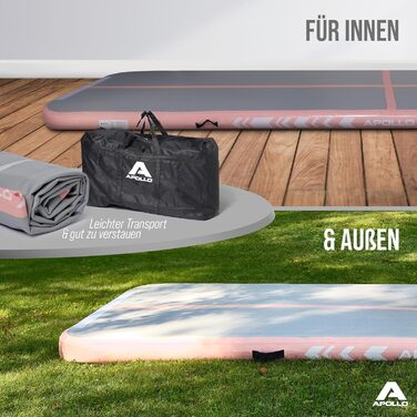 Надувний гімнастичний мат Apollo Air Mat Pro 3м/4м для дорослих і дітей, домашній і вуличний аеромат для тренувань, акробатики, тумблінгу