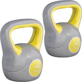 Гиря GORILLA SPORTS пластиковa, 2-20 кг, для фітнесу, окремо або набором