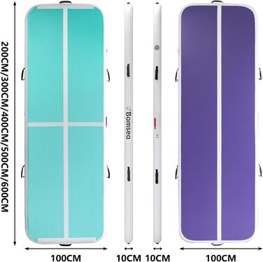 Надувна гімнастична матка Airtrack для дому - високоякісна килимок для фітнесу та тренувань (2M/3M/4M/5M/6M на вибір)