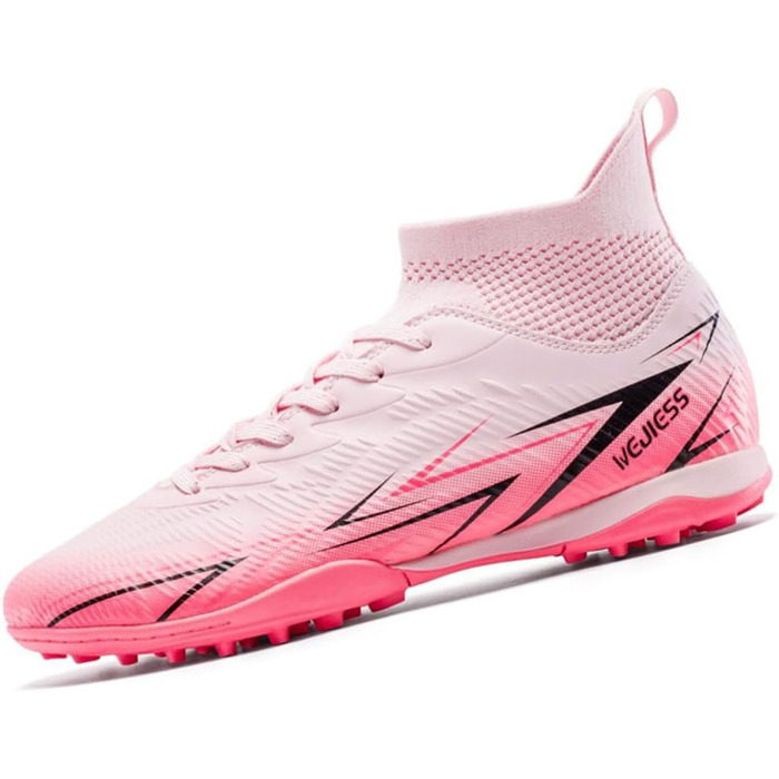 Футбольні черевики для чоловіків та дітей, високі, рожеві, розмір 39 EU, для занять футболом та залу