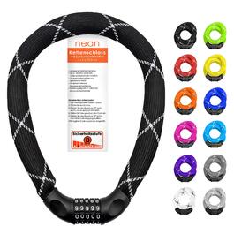 Замок для велосипеда Nean з кодовим замком, висока безпека, міцна тканинна обгортка, 6 x 6 x 900 мм, чорний