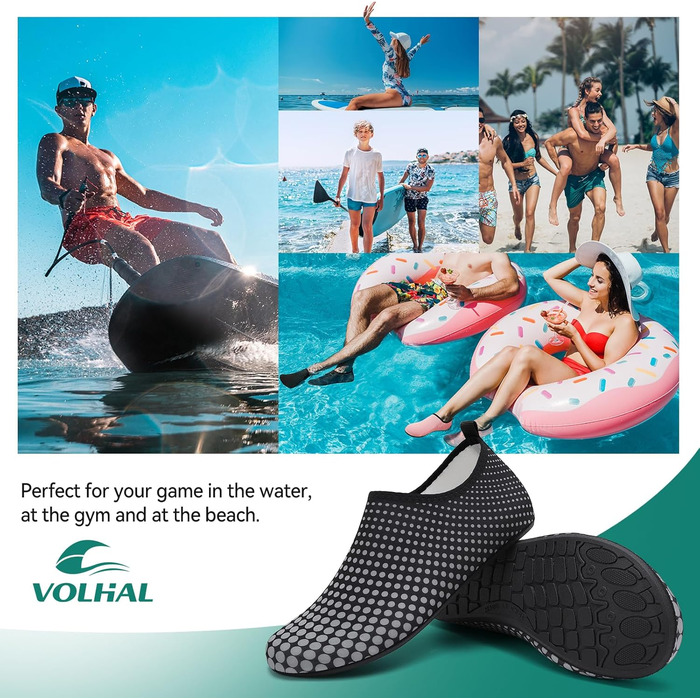 Аквашузи для плавання та йоги: чоловічі та жіночі, швидковисихаючі, неслизькі, сірі (39 EU, G995)