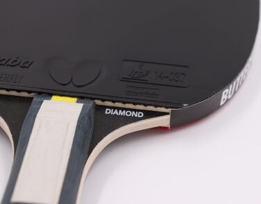 Настільний тенісний ракетка Butterfly Dimitrij Ovtcharov Diamond з ITTF сертифікованим накладкою Wakaba, EVA-технологією, конкавною ручкою для універсальної гри