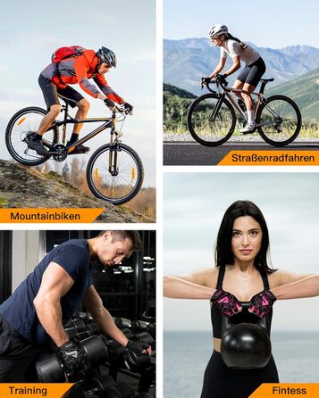 Велосипедні рукавички ATERCEL для чоловіків - напівпальцеві, з SBR-подушками, для їзди на велосипеді та фітнесу (Рожевий, L)