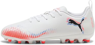 Дитячі футбольні бутси PUMA Future 8 Play Mg Jr - біло-червоні, розмір 34.5 EU