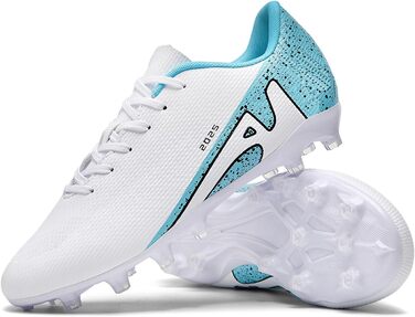 Футбольні бутси KUUK для штучного покриття та залу: чоловічі, дитячі, для тренувань та гри, AG, FG, TF, білі, 42 EU