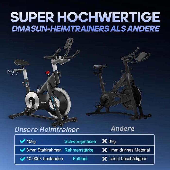 Ергометр DMASUN для дому з регульованим магнітним опором, стійкою для гантелей, важким маховиком, LCD-монітором, регульованою висотою, фітнес-велосипед до 180 кг, зелений [2026 модель]