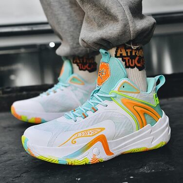 Жіночі баскетбольні кросівки, модні хай-топ спортивні снікерси, легкі волейбольні кросівки для ходьби, бігу та активного відпочинку (зелені, 41 EU)