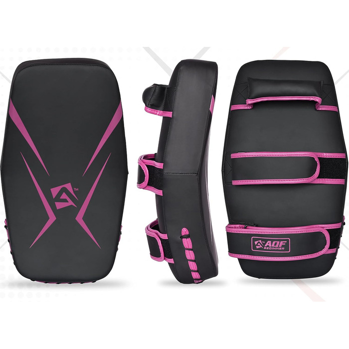 Шлагбаум для бойових мистецтв Pratzen, рукавичка для боксу Maya-Leder Curved, килимок для кікбоксингу, Муай-Тай, боксерський килимок, боксерські рукавички для боксу, бойових мистецтв, карате та ММА, одноразовий рожевий