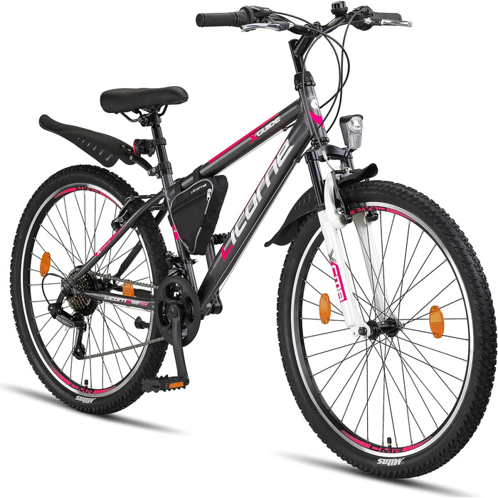 Гірський велосипед Licorne Bike Guide Premium 26 дюймів, 21 швидкість, для дівчат, хлопців, чоловіків і жінок