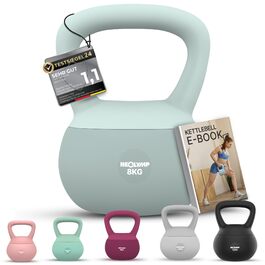 NEOLYMP Soft Kettlebell: м'яка гантеля для фітнесу з регулюванням ваги 2-12 кг, Sky-blue (8 кг)